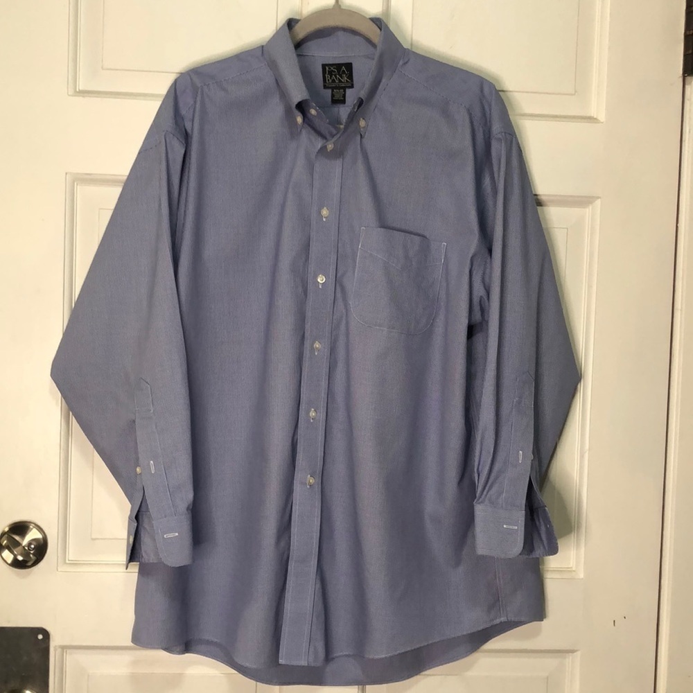 𝅺jos. A. Bank Men’s Button Down Long Sleeve Dress Shirt Size 16 1/2-32